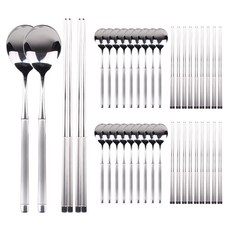 Bloom at home 不鏽鋼餐具組, 1組, 湯匙 20入+筷子 20入