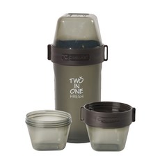 cimelax 2合1便當盒 330ml+330ml+2合1便當盒 870ml+330ml, 黑色的, 1套
