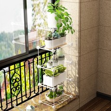 GAPANG 陽台壁龕花盆 G, 白色的, 5層