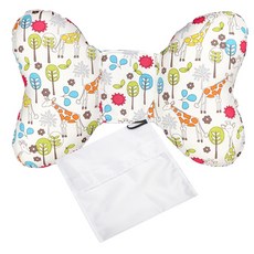 허니파스텔 유아용 나비베개 + 보관용 파우치, 10 지라프