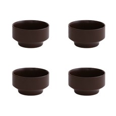 ERATO 燕麥碗, 巧克力棕色, 4個