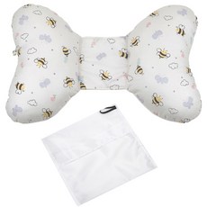 허니파스텔 유아용 나비베개 + 보관용 파우치, 2 허니비