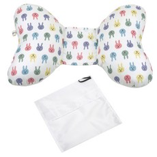허니파스텔 유아용 나비베개 + 보관용 파우치, 3 레인보우레빗