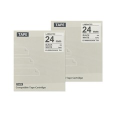 標籤貼 ST18KW 18mm 2入, 白色背景+黑色文字