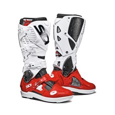SIDI CROSSFIRE 3 SRS機車滑胎靴, 白+紅