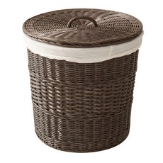 美好世界 Nadia 藤編籃 中, 棕色, 1個