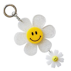 스마일 플라워 키링 열쇠고리, 1개, 트윙클