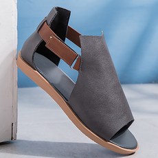 마켓A 여성용 사이드 벨크로 부띠힐 샌들