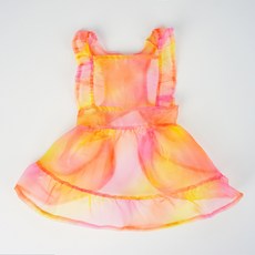 그루밍독 프릴 오간자 원피스, 레인보우, 1개