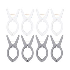 The Life 洗衣夾 白色 4入+灰色 4入 組合, 1套