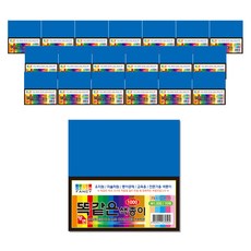 彩色花哨一模一樣的雙面色紙 藍色 小, 1 種顏色, 20個