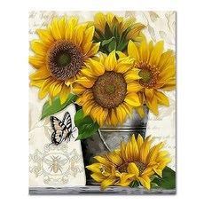 ADICO DIY數字油畫 水桶與向日葵, 混合顏色, 1個