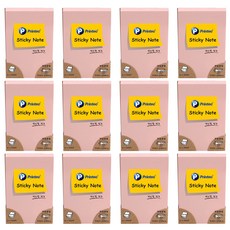 Sticky Note Printec 自黏便條紙, 粉彩粉紅色, 12個