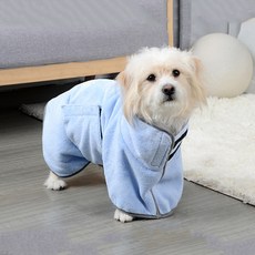 파스텔펫 극세사 라인 반려동물 드라이타월, 블루, 1개