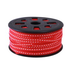 봄91 스티치 리본 5mm, KS23레드, 90m, 1개