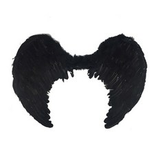 해피 할로윈 데이 천사 날개 소품, 블랙, 1개