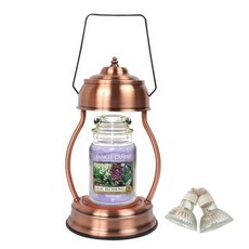 YANKEE CANDLE Rajja + 蠟燭加熱器 + 燈泡 2 件套, 暖器（銅），蠟燭（丁香花）