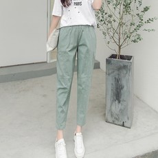 LUNAGIRL 素色束帶長褲