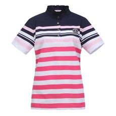 Arnold Palmer 女士提花條紋領口變化短袖 T 卹 ALM0KH94