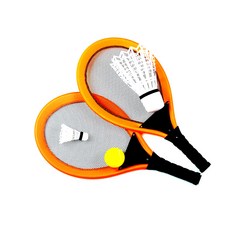 BC TOY 大號羽毛球拍組 中型 橘色, 單一商品, 1套