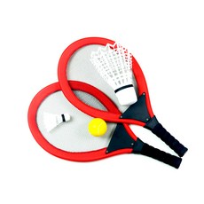 BC TOY 大型羽毛球拍組 中型 紅色, 單品, 1套