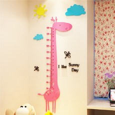 3D長頸鹿身高貼紙
