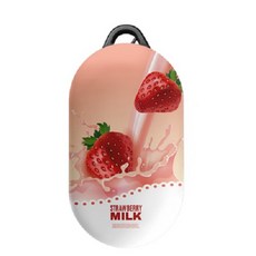 APPROVAL Galaxy Buds 鑰匙圈保護殼, 單一商品, 草莓牛奶