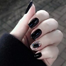 마켓감성 블랙스톤 네일팁, 타입 9, 1개