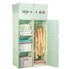 가팡 인테리어 가벼운 옷장 A, 그린