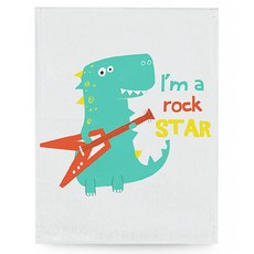 알럽홈 공룡 프린팅 리넨 파티션 커튼