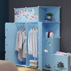 가팡 가벼운 인테리어 조립식 옷장, 블루 A