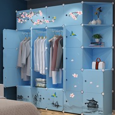 가팡 가벼운 인테리어 조립식 옷장, 블루 P