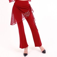 肚皮舞 海螺落葉褲 LDP7500, 酒紅色