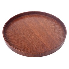 Block Mart 原木圓形托盤, 棕色