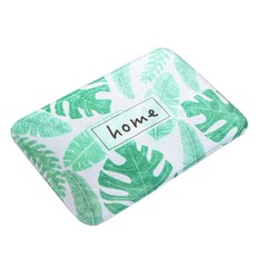 蓬鬆柔軟插畫浴室地墊 59 x 40 cm, 葉子, 1個