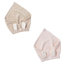 THE ZAKKA 兔子造型乾髮頭套 均碼 2入, B型, 1套