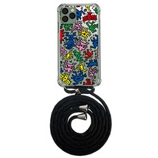 KEITH.HARING 頸掛式透明防撞手機殼