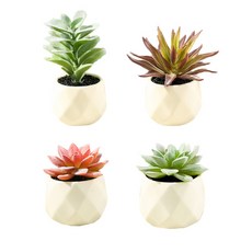 조화 다육이 미니화분 4종 세트, A(1, 2, 4, 5), 1세트