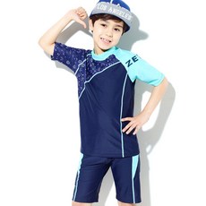ZETES SPORT 男童泳裝上裝+下裝+頭套 TBSW-1082