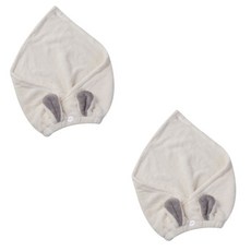 THE ZAKKA 兔子造型乾髮頭套 均碼, 象牙, 2個