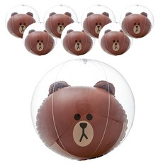 LINE FRIENDS 水玩角色沙灘球 8p, 透明