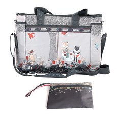 迷你女孩 貓咪旅行輔助大口袋托特波士頓包 + 手拿包 CG3089