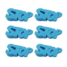 STOP字母造型門擋, 隨機出貨, 6入