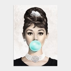 奧黛麗赫本 吹泡泡糖 海報, 02號 奧黛麗赫本 吹泡泡糖