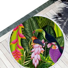 Kong 多種設計圓形沙灘巾 C, 2, 1個