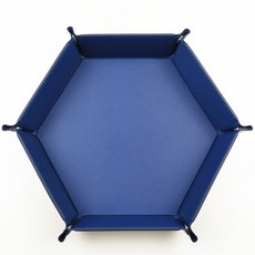 Kong K Items 皮革六角可折疊多用途托盤, 藍色