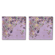 Maison Textile 優質80支紗褶皺花朵手帕 2入