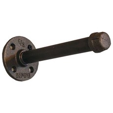 工業風水管掛鉤一字型衣架 B003, 深灰色, 1個