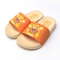 Line Friends 叢林棕色 Rafi Malang 孩童拖鞋