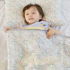 ahtty blanc 兒童涼感枕頭+毛毯 L號, 恐龍森林款